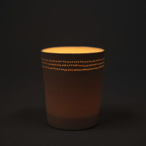 Porcelain Tealight holder <em>Lignes</em>